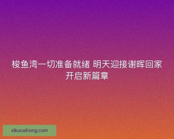 梭鱼湾一切准备就绪 明天迎接谢晖回家开启新篇章